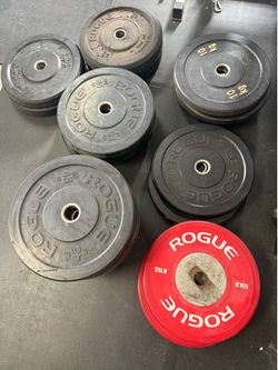 Olympic Bumper Plate Set – 570 lbs Total