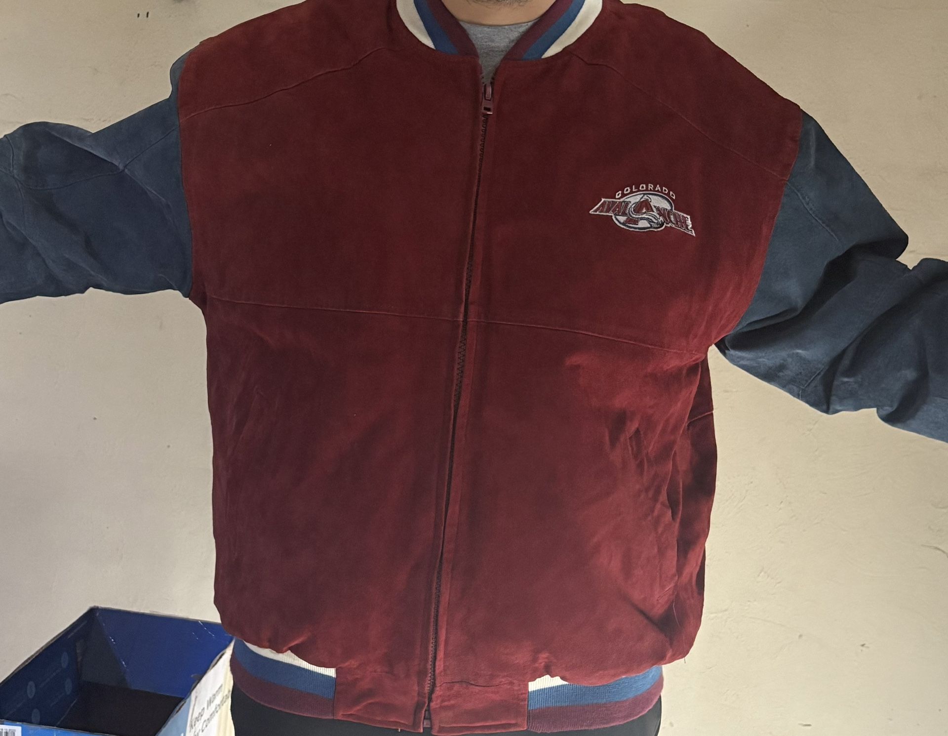 Colorado Avalanche Vintage Suede Jacket Jeff Hamilton Designs