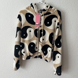 Fire & Fluer Yin Yang Patterned Hoodie