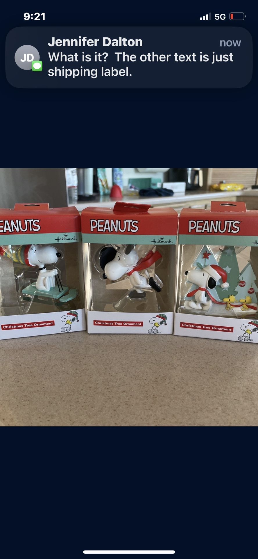 Hallmark Peanuts Ornaments Lot Of 3