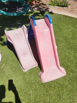 2 slides and stroll and trike