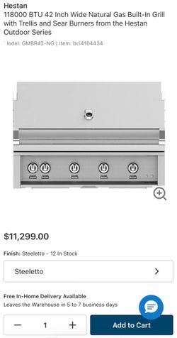 Hestan grill 42 inch