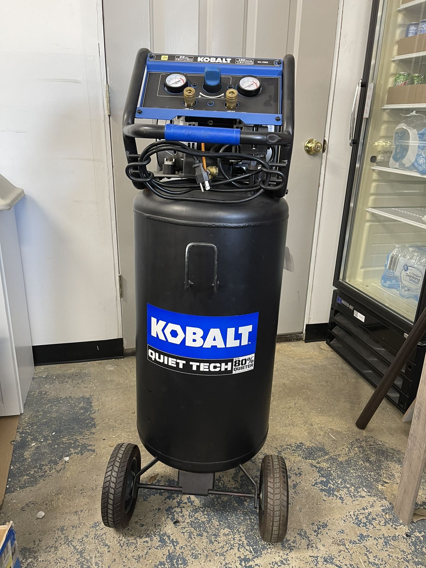 Kobalt Quiet 26-Gallon Single Stage Portable Corded Electric Vertical Air Compressor