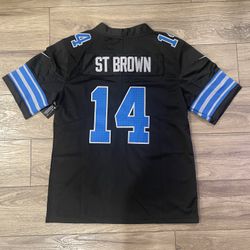Men's Detroit Lions Amon-Ra St. Brown Black Stitched  Jersey, S To 3XL,NWT