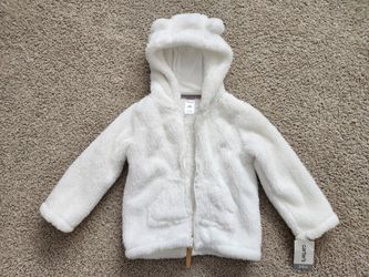 NWT Carter's white hoodie jacket 24 mo
