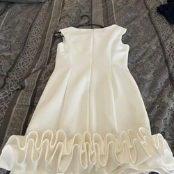 Donna Ricco Ruffle Dress Size 8-have Red,white, And Navy