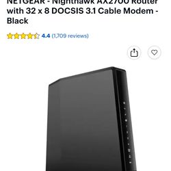 Netgear Nighthawk Modem/Router AX2700 WiFi 6