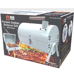 Portable Outdoor Barbecue With Smoker