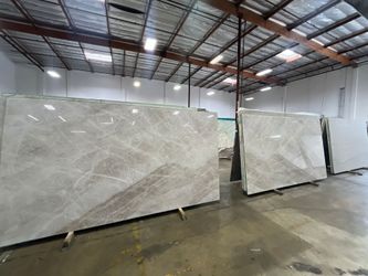 Taj Mahal Countertop Installation & Slab Fabrication