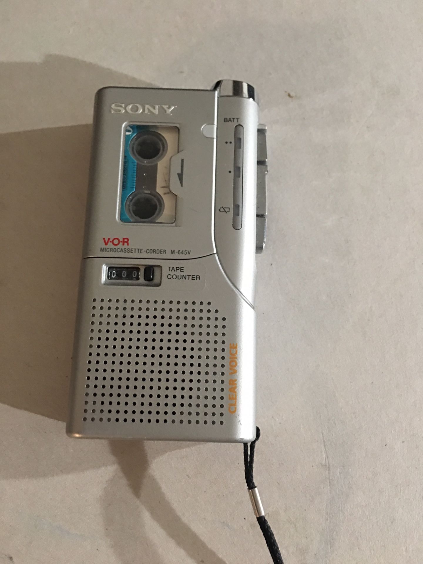 Sony M-645V microcassette recorder
