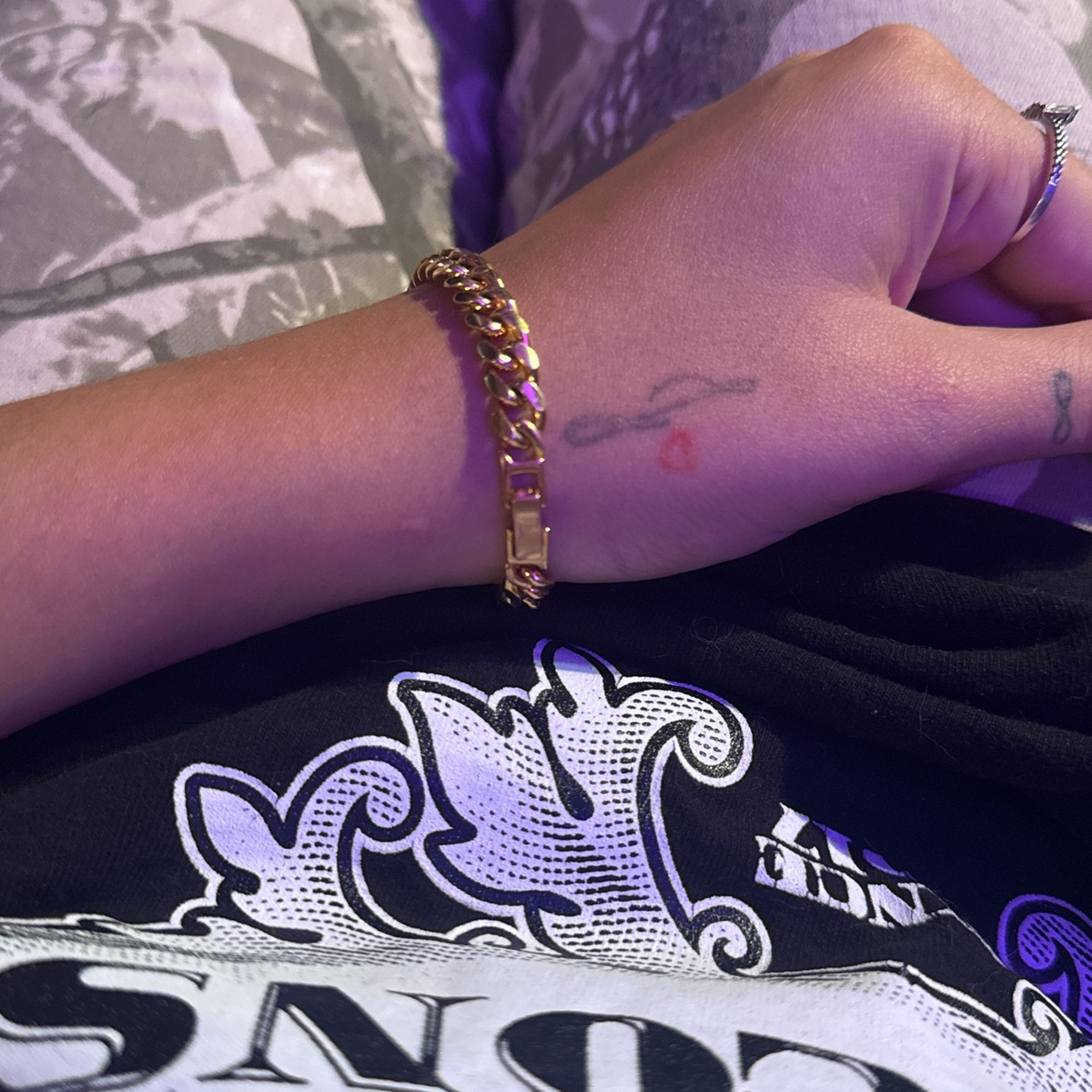 18k 7 inch gold plated bracelet