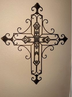 Metal cross wall art home decor