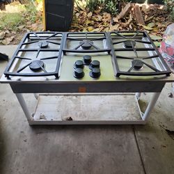 Stainless steel cooktop