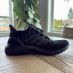Adidas Ultraboost 20 Triple Black Running Shoes - Size 8