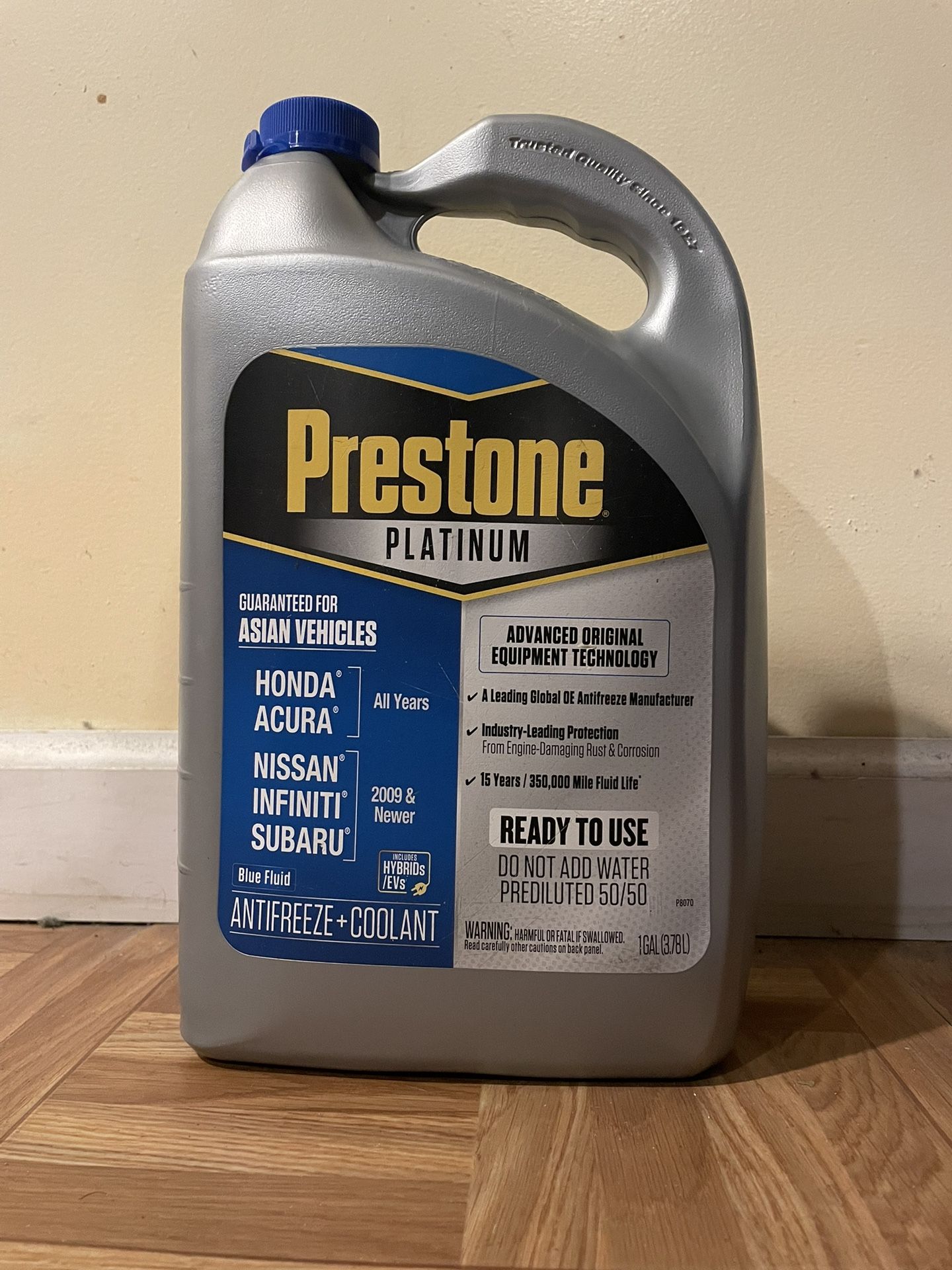 Prestone Platinum Asia Blue Antifreeze & Coolant Prediluted 50/50 1 Gallon
