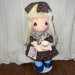 Precious Moments Brittany Plush Doll 15" Children of the World Great Britain GUC