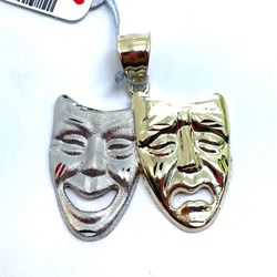 10Kt Two Tone Gold Cry Now Smile Later Pendant 3.35g 200237/12