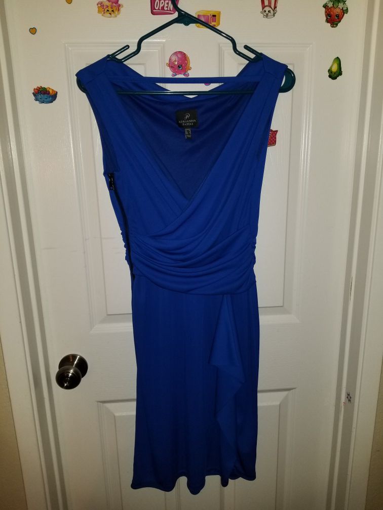Adriana Papell royal blue dress size 2 EUC
