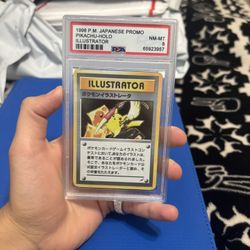 1998 Pokemon Japanese Promo Holo Pikachu IIlustrator PSA 8 NM 