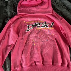  Small Pink Sp4der Hoodie