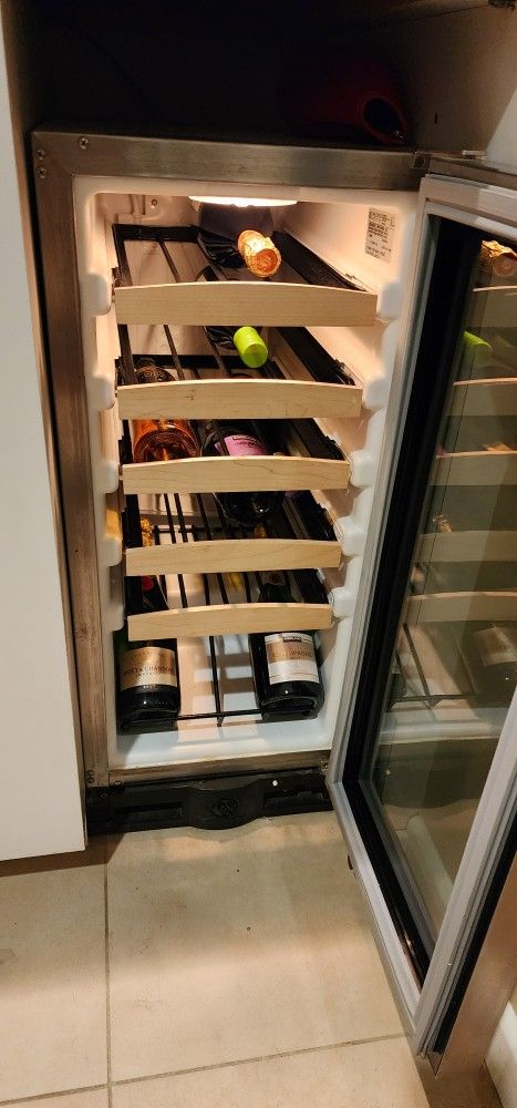 U-Line 6 Rack Wine Fridge Stainless Steel In-wall.