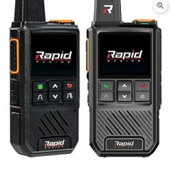 Rapid Radios Nationwide LTE Walkie-Talkie, Two-Way Radio, Unlimited Range POC, 2 pack