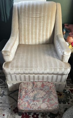Chair And Small Ottoman