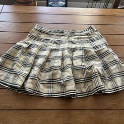 Love Tree Plaid Skirt Large 