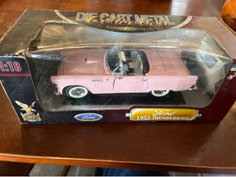 1955 pink ford thunderbird diecast 1:18 scale