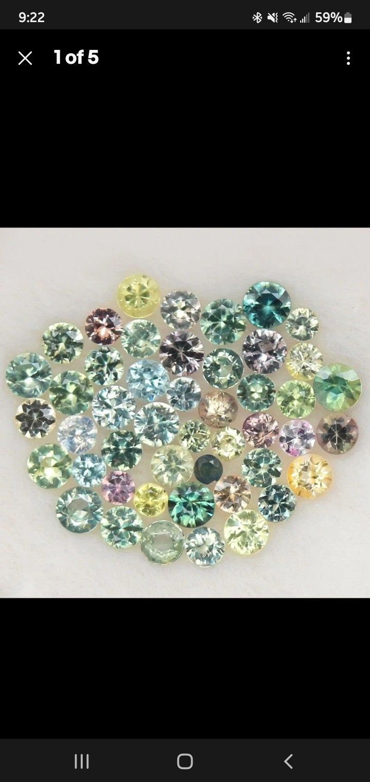 3.01 CTW DIAMOND CUT FANCY COLOR SAPPHIRE NORMAL HEATED 1.70 -2.50MM, 47PCS, RARE