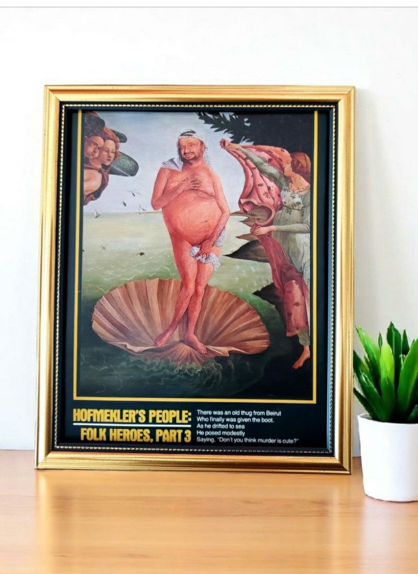 8x10 Framed Original Print "Folk Heroes"