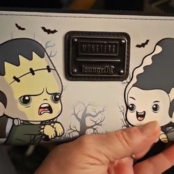 Loungefly Universal Monsters Chibi Zip Around Wallet NWT Halloween Frankenstein