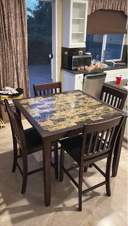 Wood dining table