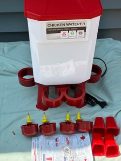 Chicken waterer with heat