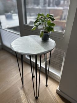 Real Marble Side Table