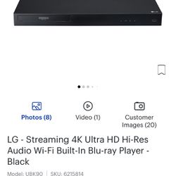LG UBK90 4K Ultra-HD Blu-ray Player with Dolby Vision for Sale in