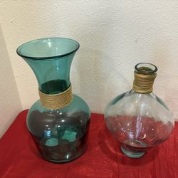 Made In Spain  Vase - set Of 2 Tropical bohemian Style vases - Home decor - Simi Valley 
