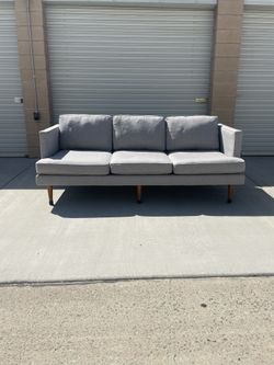 *Free Delivery* Modern Gray West Elm Couch Sofa 3 Seater