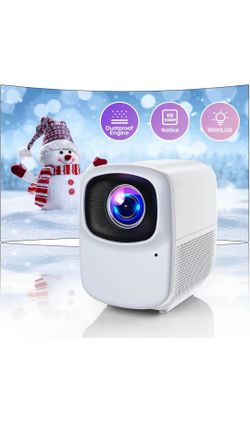 1080P Wifi Projector Outdoor/indoor Mini Projector, 380 ANSI 9500 Lumen 4K Supported, Mini Projector with 360 Degree Surround Sound, Dust-Proof, Compa