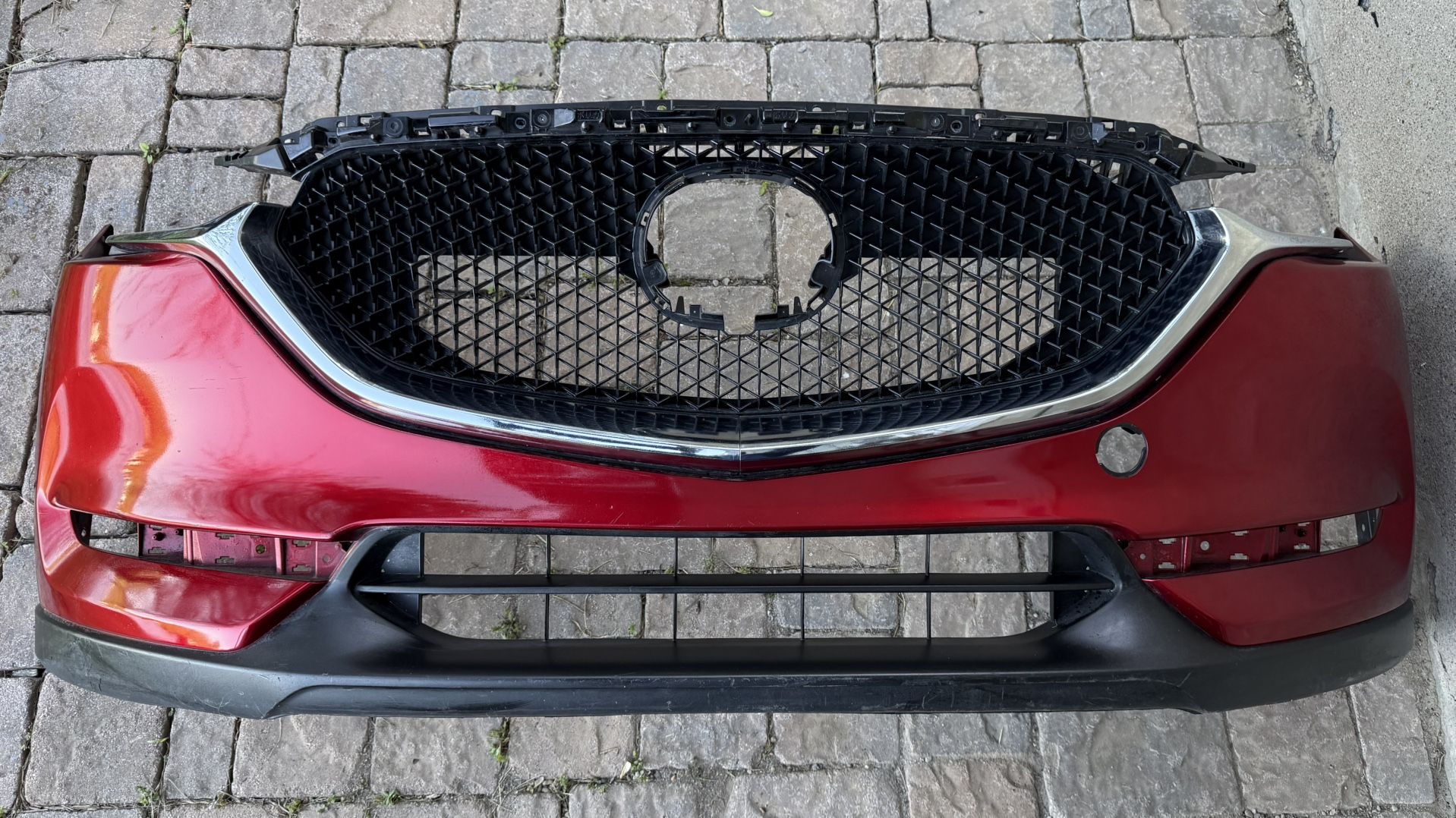 MAZDA CX5 CX-5 CX 5 RED FRONT BUMPER ORIGINAL 2017 2018 2019 2020 2021 + RADIATOR GRILLE