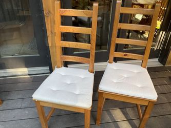 IKEA KAUSTBY 4 Chair, Solid Wood + Antique Stain for Sale in
