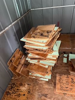 Wood squares and building materials