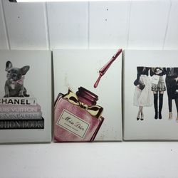 Oliver Gal Artist Co. Fashion and Glam Wall Art Canvas Portraits 16x20 Lot Of 3
