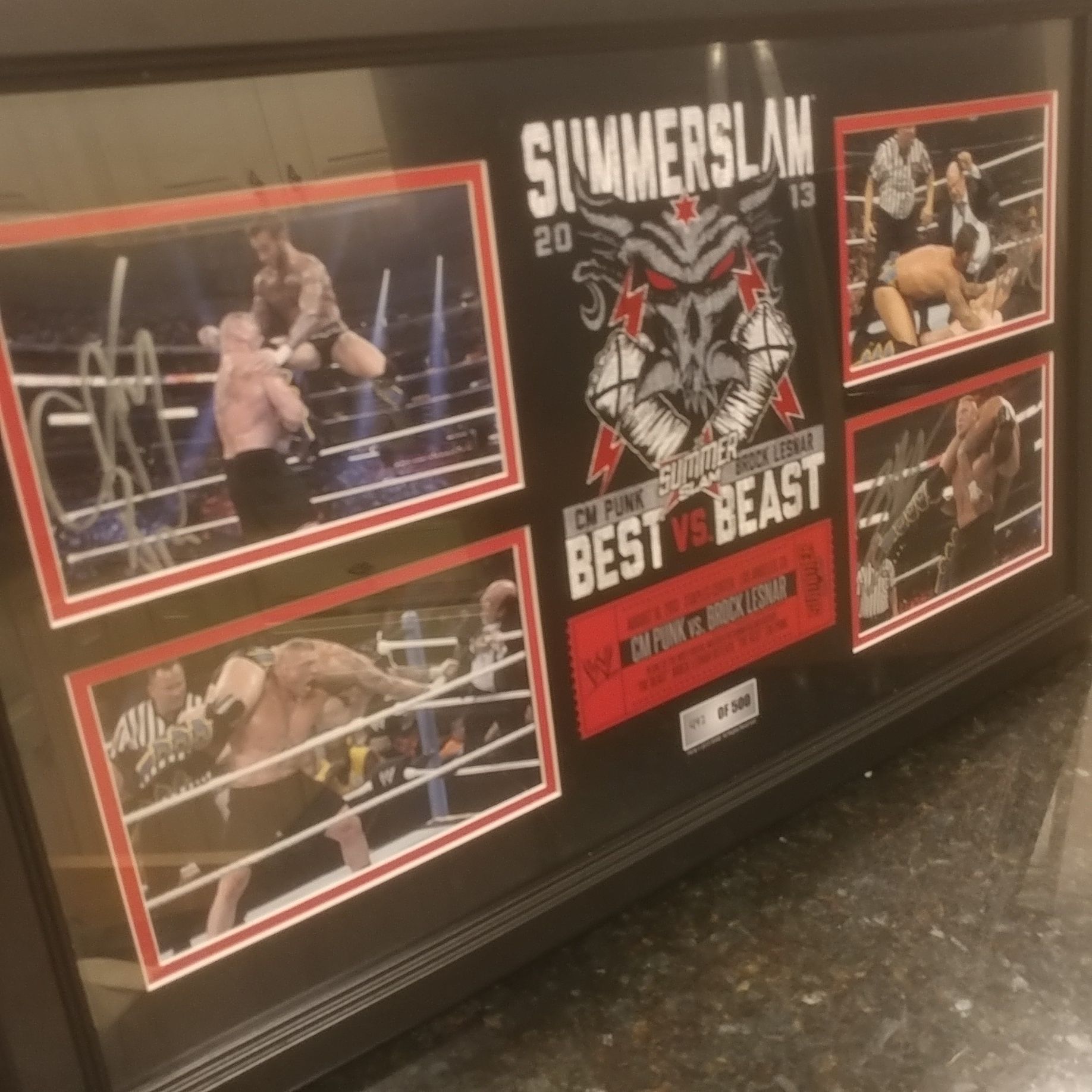 Signed WWE SummerSlam Plaque