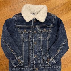 Old Navy Toddler Sherpa-Lined Jean Trucker Jacket Size 4T