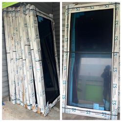 (7) HURRICANE Impact Sliding Glass Doors / Puertas De Impacto 44.5” inches x 89” inches NEW*