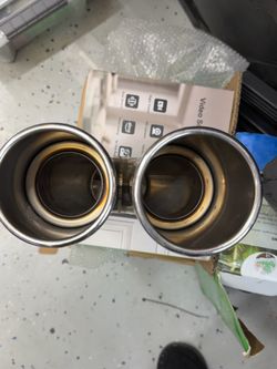 Set of Dual exhaust tips 2.5”inlet 3.5” outlet