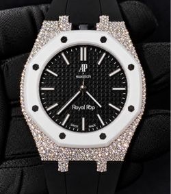 Iced out Bezel AP X Swatch Watch