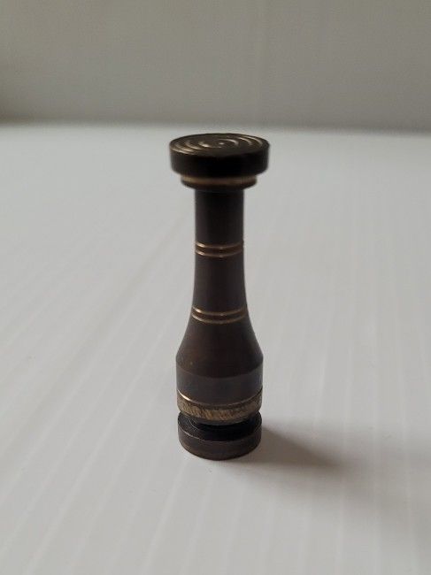 Rook Piece Brass Chess Set Mid 20th Century Hans Teppich, Israel - Bronze