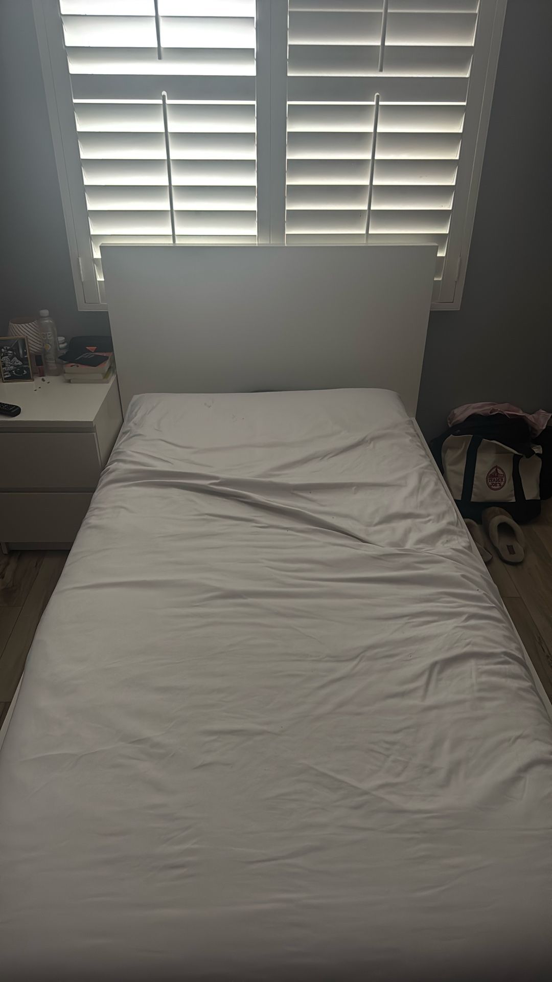 ikea twin bed frame with 2 Large storage Drawers